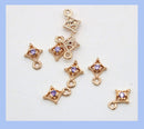 20pcs CZ Pave diamond Charm, Zircon Pendant, 4x24mm diamond CZ Zircon Charm Connector, Jewelry Making, Material Craft Supplies