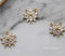 10pcs Snowflake CZ Pave Charm, 12mm Zircon Snowflake Connector, Snowflake Charm, Snowflake Charm, Jewelry Making, Material Craft Supplies