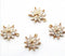 10pcs Snowflake CZ Pave Charm, 12mm Zircon Snowflake Connector, Snowflake Charm, Snowflake Charm, Jewelry Making, Material Craft Supplies