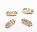 10pcs CZ Pave Charm, Zircon Connector, Earrings, Pendants, Necklaces, Bracelets, Semi-finished Materials