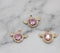 10pcs CZ Pave Little angel 8*14mm Charm Pendant, 3x22mm Zircon Connector, Jewelry Making, Material Craft Supplies