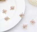 10pcs cz pave Snowflake charm, 11.8x13.1mm Snowflake pendant, pave Snowflake charm, gold plated over brass