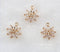 10pcs cz pave Snowflake charm, 11.8x13.1mm Snowflake pendant, pave Snowflake charm, gold plated over brass