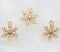 10pcs Snow CZ Pave Charm, 10mm CZ Zircon Snow Pendant Charm, Jewelry Making, Material Craft Supplies