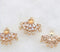 10pcs CZ Pave Crown Charm, 14x16mm Crown Zircon Pendant , Jewelry Making, Material Craft Supplies