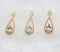 10pcs CZ Pave Teardrop Charm, 5.6x17.5mm Teardrop Zircon Pendant , Jewelry Making, Teardrop Zircon Material Craft Supplies