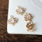 10pcs Zircon Charms, oval CZ Pave Flower Pendant, crystal Connecto, CZ Pave flower diy Jewelry Making