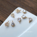 10pcs Heart Zircon Charms, Heart CZ Pave connector, pave charm diy Jewelry Making, wholesale prices