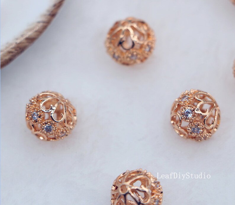 10pcs CZ Pave ball Pendant, 12mm Zircon ball Pendant, Jewelry Making, Zircon ball Material Craft Supplies