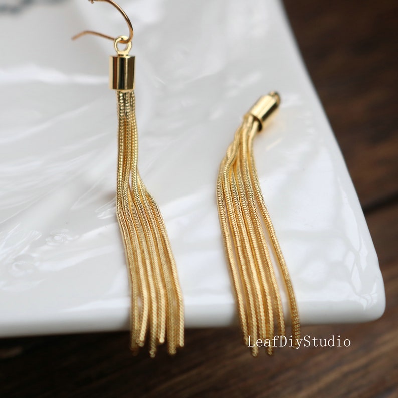 2pcs 14K Tassel Pendant Charm, Jewelry Making,Material Craft Supplies