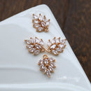 10pcs Leaves CZ Pave Charm, grape leaves zircon Charm Pendant, Diy Glass crystal Pave Charm, Jewelry Making Supplies