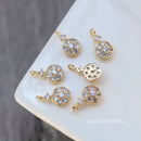 20pcs CZ Pave Charm, zircon Charm Pendant, crystal Pave Charm, CZ Pave Connector, Jewelry Making Supplies