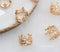 10pcs CZ Pave Crown Charm, 12mm Zircon Crown Pendant , Jewelry Making, Zircon Material Craft Supplies