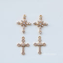 10pcs CZ Pave cross Charm, cros zircon Charm Pendant, crystal Pave Charm, cros Jewelry Making Supplies, wholesale prices