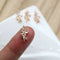 10PCS 8x15mm 10x18mm Flower branch Zirconia Connecto Charm Pedant, Flower CZ Pave Pendant, Rhinestone Charm, High Quality