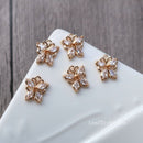 10pcs Butterfly CZ Pave leaf Charm, Butterfly Zircon Pendant, 12*14mm Butterfly Charm, DIY Jewelry Making