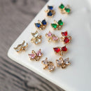 10pcs Butterfly machine Connector zircon Charm, 6X7mm pendant Zircon Charm CZ Pave Pendant Charm, DIY Connector Jewelry Making