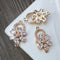 2pcs flower CZ Pave Leaves Pendant Charm, Zircon Six petals flower Connector, Leaves Jewelry Making, Material Craft Supplies