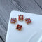 10pcs Four petal flower grass CZ Pave Charm, Clear Zircon Connector, 7.7*10mm Gemstone Charm,Jewelry Making, Material Craft Supplies