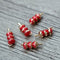 10pcs Strawberry skewers Charm, Strawberry Pendant, 7x20mm Jewelry Making, Material Craft Supplies