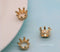 10pcs Crown CZ Pave Pendant Charm, Crown Zircon Pendant, Gemstone Charm, Crown Jewelry Making, Material Craft Supplies