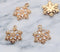 10pcs Snow CZ Pave Pendant Charm, 14mm Zircon Snow Connector Pendant, DIY Snow Charm, Snow Jewelry Making, Material Craft Supplies