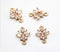 10pcs flower Zircon Pendant Charm, 10mm flower CZ Pave Connector Pendant, Earrings, necklaces, bracelets, handmade semi-finished materials