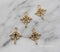 10pcs CZ Pave Flower Charm, 6mm Zircon Flower Connector, Jewelry Making, Material Craft Supplies