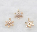 10pcs Snow Zircon pendant, Snow 11mm CZ Pave Pendant , Jewelry Making, Material Craft Supplies