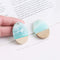 4pcs Epoxy Resin Pendants, Semi Translucent White Resin Findings, Wood and Resin Pendant, Color Blocked, Oval Charm