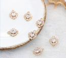 10pcs CZ Pave Charm , 10x12.8mm Zircon Pendant, Jewelry Making