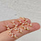 10pcs cz pave Leaves charm,bracelet necklace pendant,pave charm,gold plated over brass