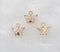 10pcs cz pave Butterfly garland charm, 14mm Butterfly pendant, pave flower charm, gold plated over brass