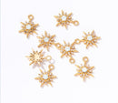 10pcs CZ Pave star Charm, 14x19mm Star Zircon Pendant , Jewelry Making, Star Zircon Material Craft Supplies