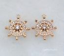 10pcs CZ Pave Windmill disk Charm, 14.8mm Zircon Windmill disk Pendant , Jewelry Making, Zircon Material Craft Supplies