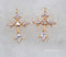 2pcs CZ Pave cross Charm Pendant, 10x15mm Zircon cross Pendant, Jewelry Making, Zircon cross Material Craft Supplies