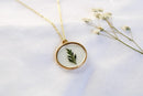 Fern Pressed Necklace | Real Dried Fern Pendant | Resin Jewelry | Handmade Necklace | Pressed Wildflower