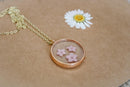 Pink Forget-Me-Not Pressed Wildflower Necklace | Resin Necklace | Dried Wildflowers | Handmade | Pendant | Real Flower