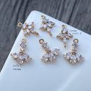 10pcs flower CZ Pave Charm, Zircon leaf Connector, Clear Gemstone Charm, Jewelry Making, Material Craft Supplies