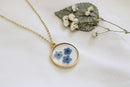 Forget-Me-Not Pressed Wildflower Necklace | Resin Necklace | Real Wildflower Jewelry | Handmade Necklace | Pendant | Pressed Flower