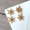 10pcs Snowflake CZ Pave Charm, flowers zircon Charm Pendant 13mm/ 15mm ,crystal Pave Charm, wholesale prices, High Quality