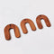 4pcs U Shaped Wood Charm, Wood Connector，Horseshoe Pendant, Wood Jewelry Finding