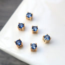 10pcs Four Claw Mini Glass Charm Pendant, CZ Pave Charm, Zircon ball Pendant, 4mm Jewelry Making, Material Craft Supplies