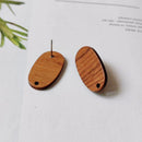 10pcs Oval Wood Earrings, Ear Wire, Earrings Post, Bar Wood Earrings Studs,Diy Jewelry Accessories Craft Supplies