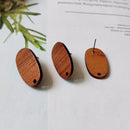 10pcs Oval Wood Earrings, Ear Wire, Earrings Post, Bar Wood Earrings Studs,Diy Jewelry Accessories Craft Supplies