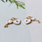 6pcs High Quality Real Gold Plated Lock and Key Charm, Enamel Heart Key Pendant, Nickel free