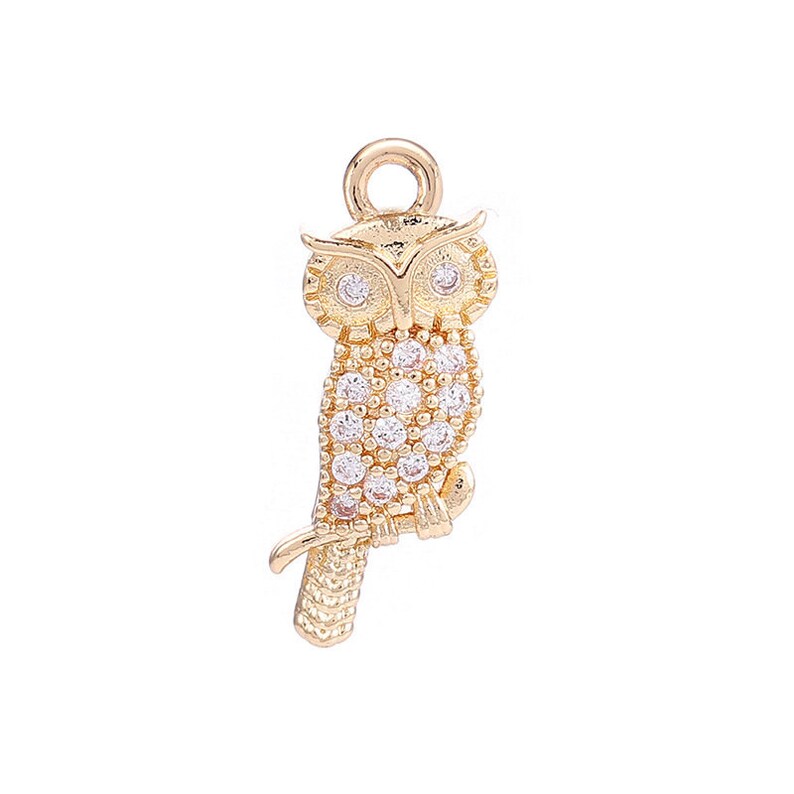 10pcs Unicorn Zircon Pendant, Swan, Owl, Bear, Swallow CZ Pave Charm, Jewelry Making,Material Craft Supplies