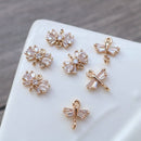 10pcs dragonfly, butterfly CZ Pave Pendant Charm, Zircon Connector, Clear Gemstone Charm, Jewelry Making, Material Craft Supplies