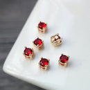 10pcs Four Claw Mini Glass Charm Pendant, CZ Pave Charm, Zircon ball Pendant, 4mm Jewelry Making, Material Craft Supplies