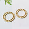 10pcs Matt Gold Plated Round Circle Charm, Alloy Charm, Jewelry Making Materials